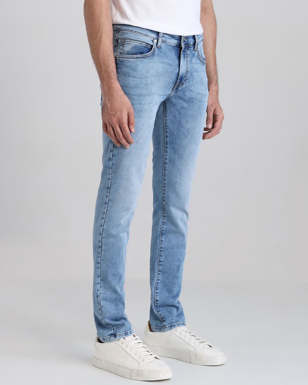 Light Blue Super Slim Fit Denim Deluxe Jeans