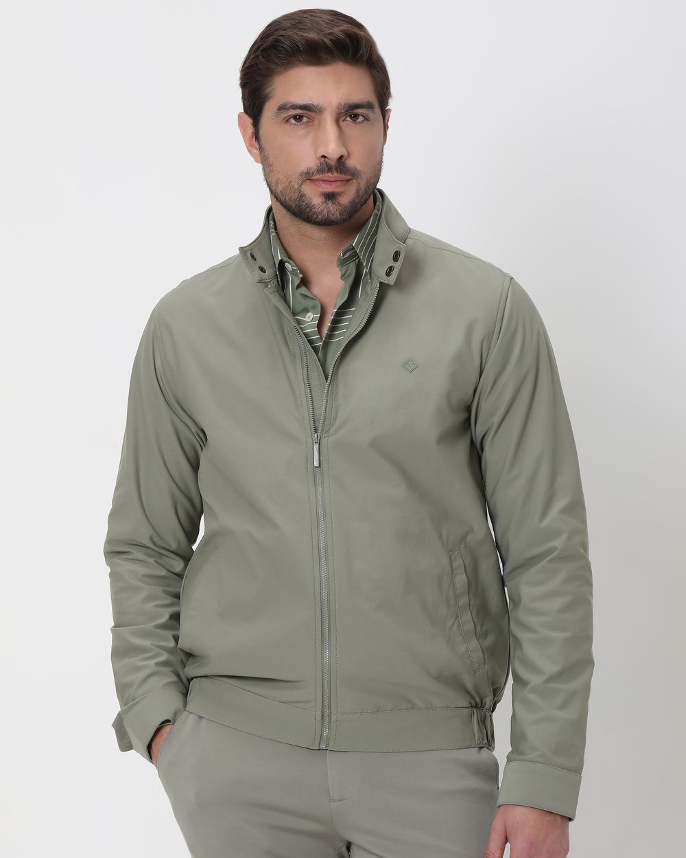 Light Olive Lightweight Stretch Summer Jacket