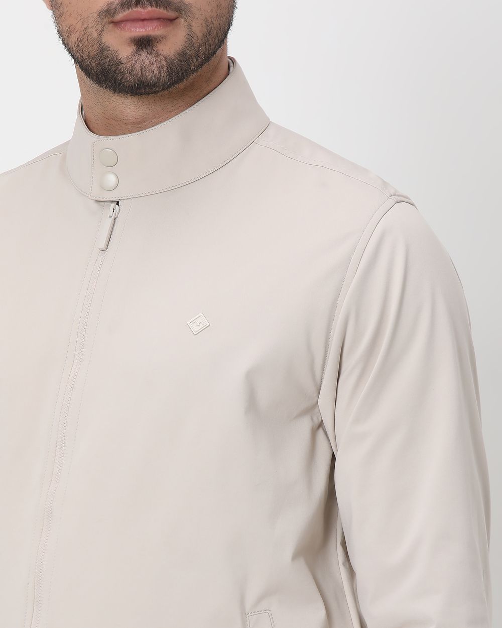 Beige Lightweight Stretch Summer Jacket