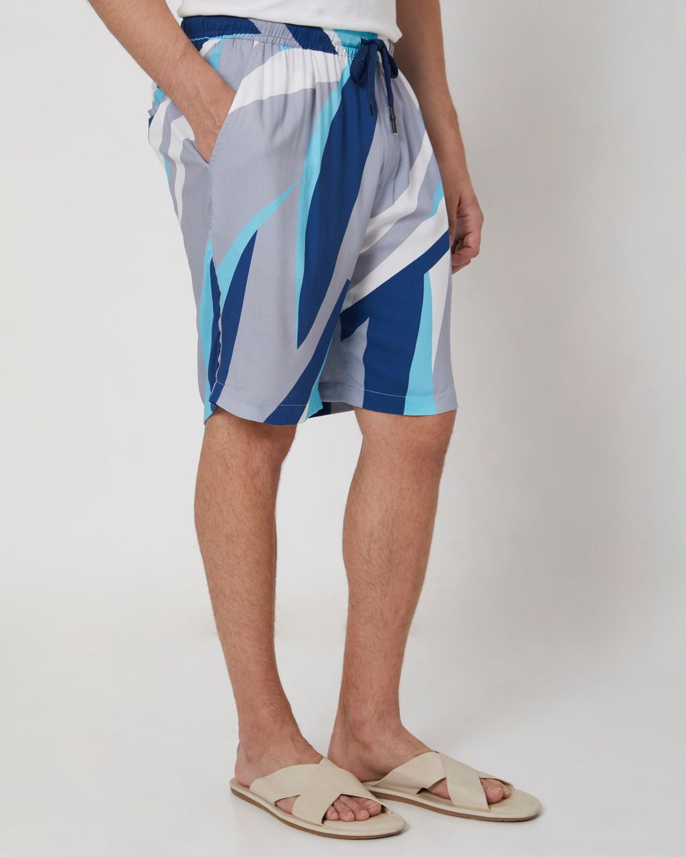 Grey Athleisure Shorts