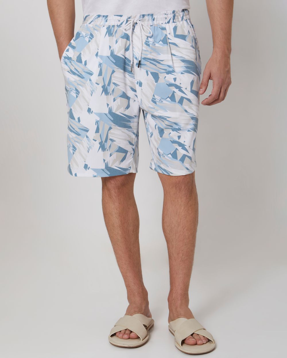 White Athleisure Shorts