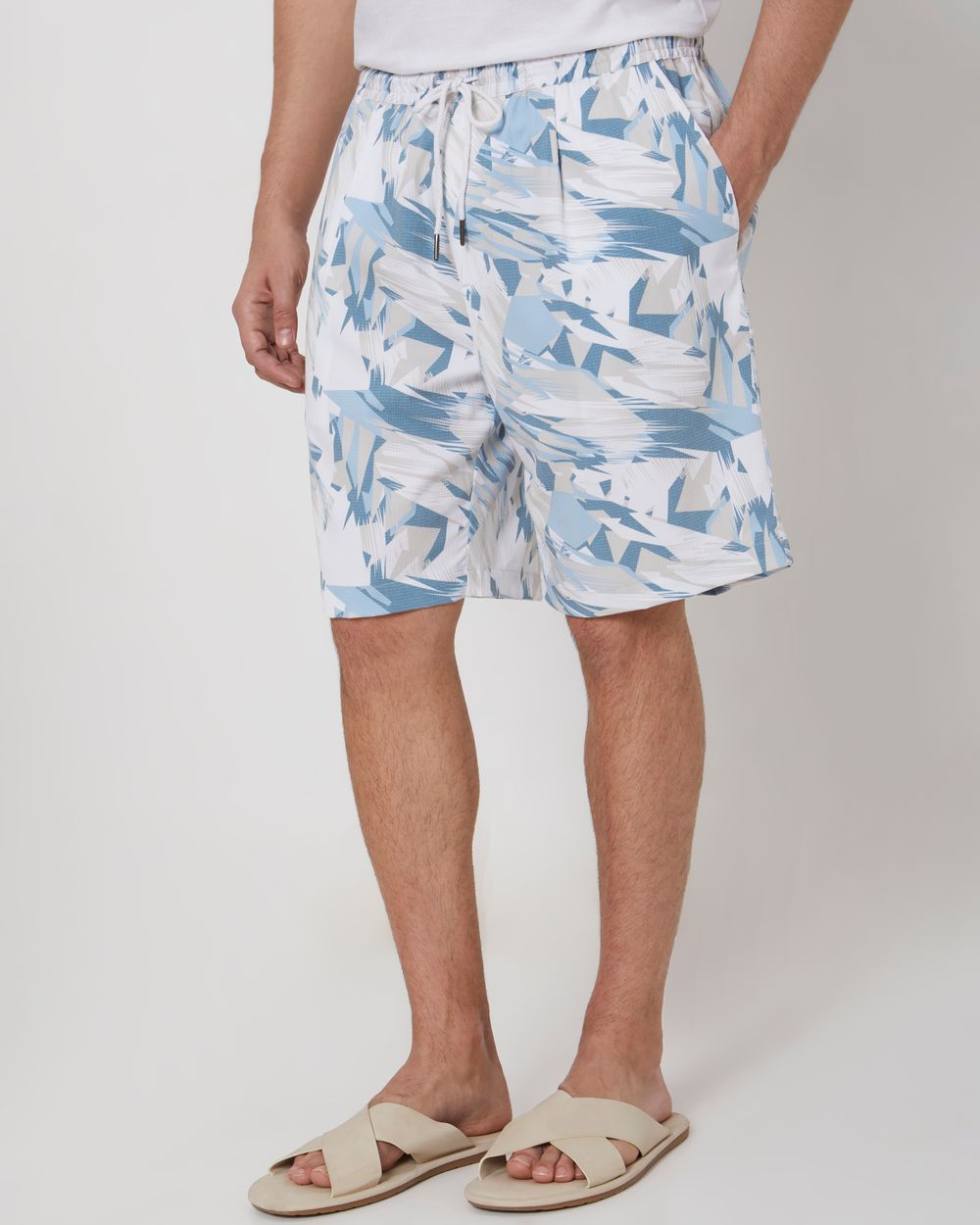 White Athleisure Shorts
