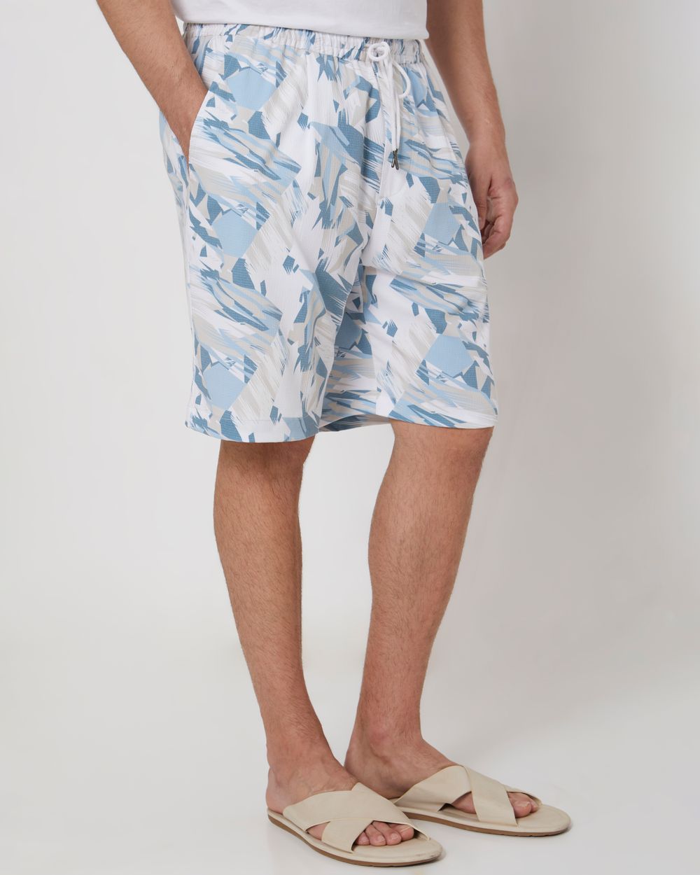 White Athleisure Shorts