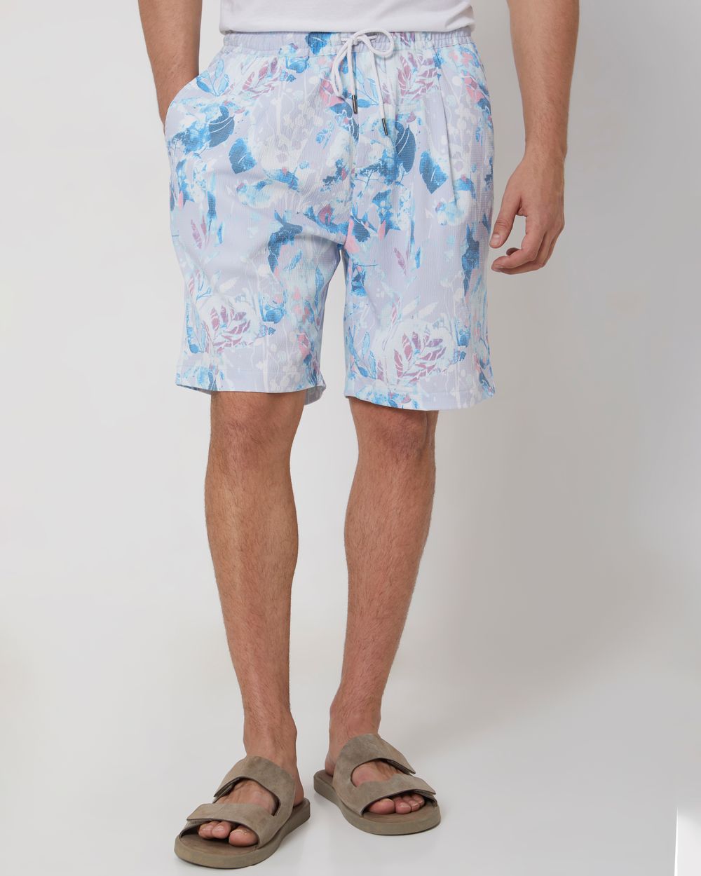 Light Blue Athleisure Shorts