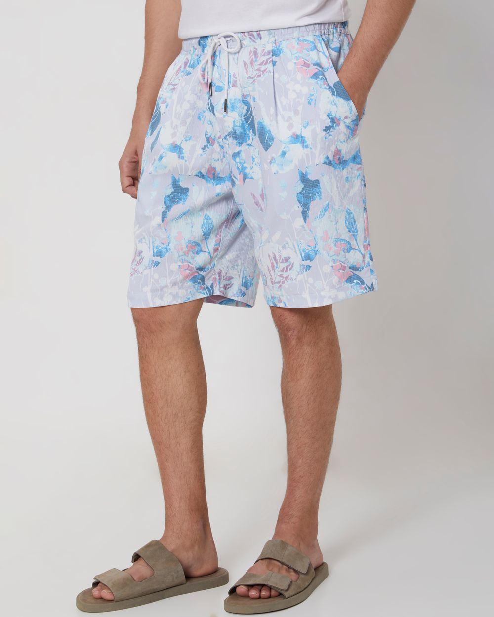 Light Blue Athleisure Shorts