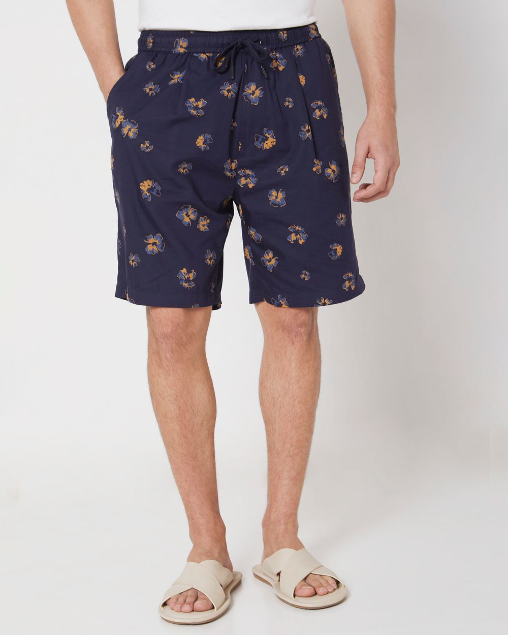 Navy Athleisure Shorts