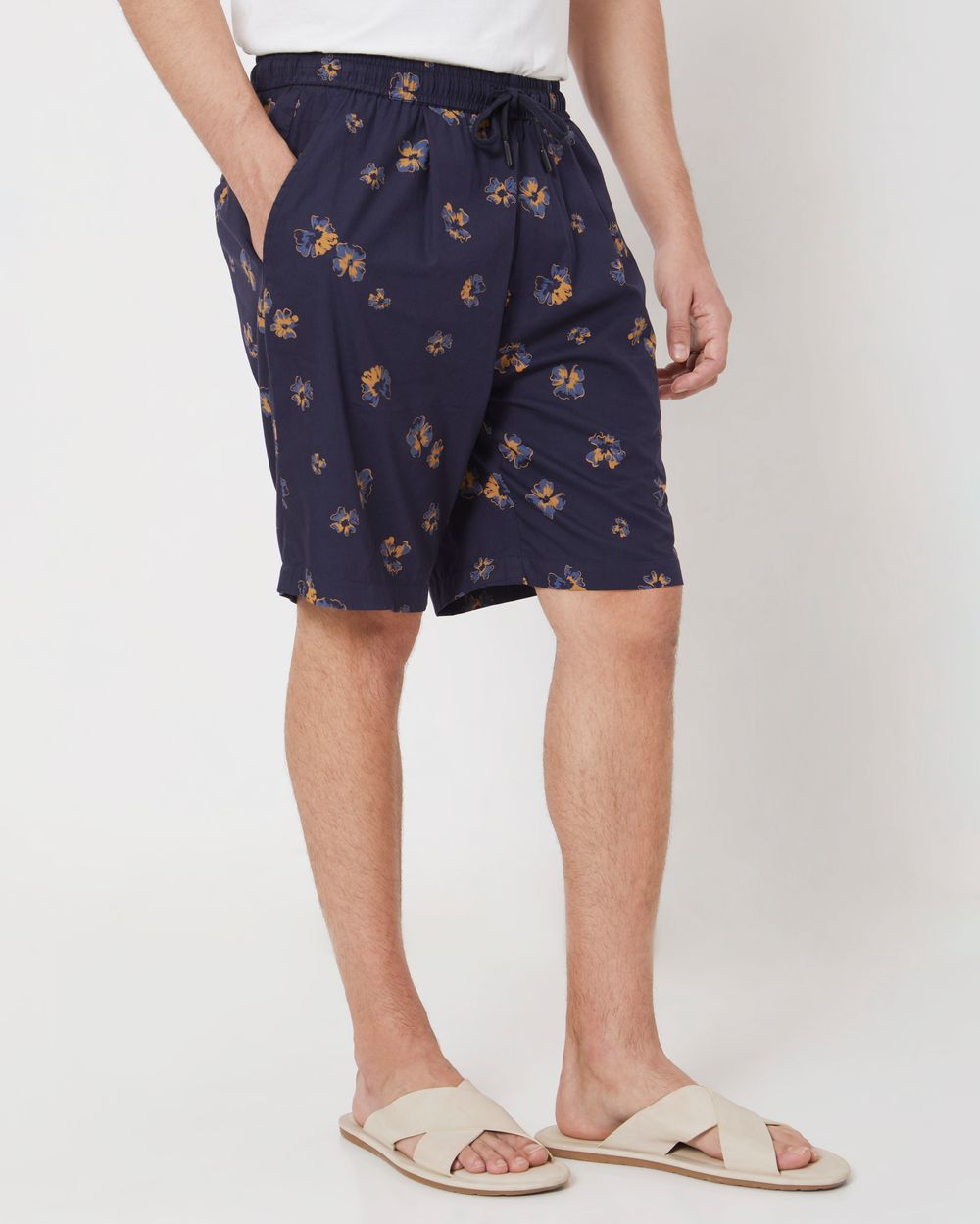 Navy Athleisure Shorts