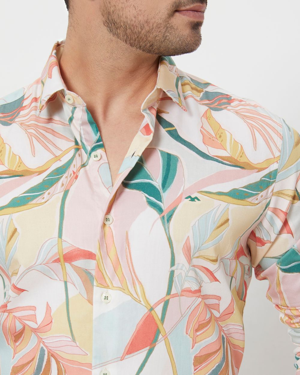 Multi Digital Print Slim Fit Casual Shirt