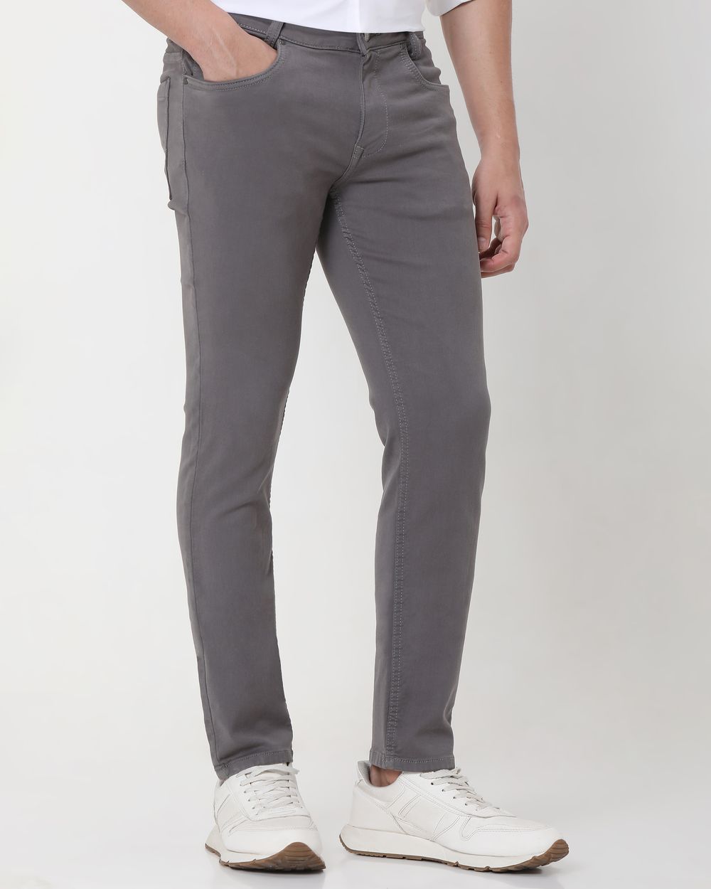Grey Super Slim Fit Superstretch Coloured Jeans