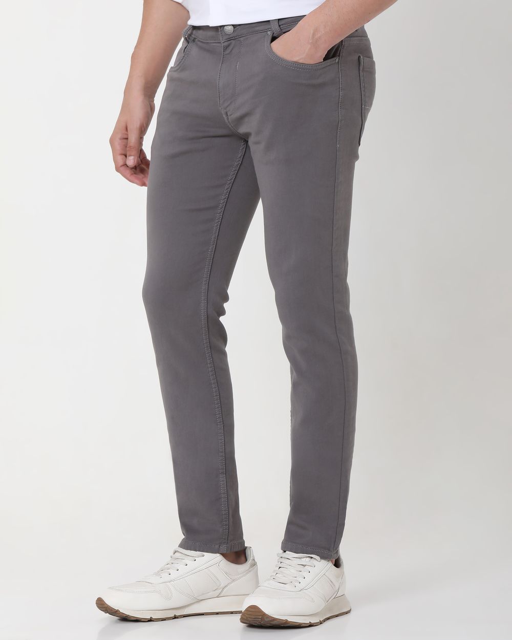 Grey Super Slim Fit Superstretch Coloured Jeans