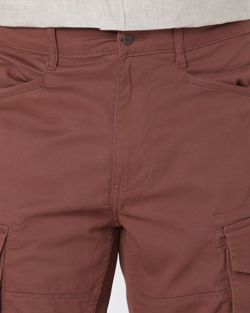 Brown Slim Fit Cargo