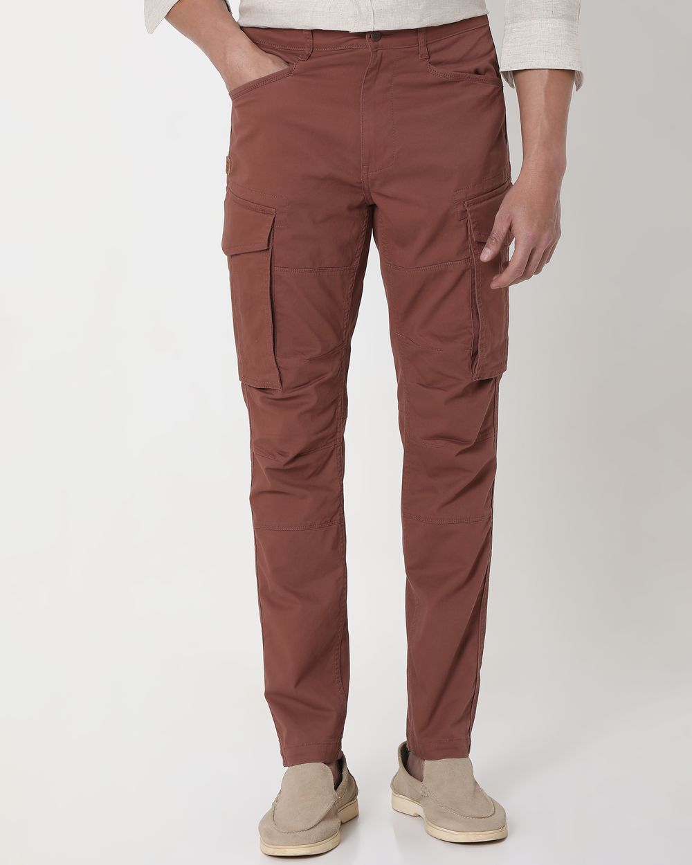 Brown Slim Fit Cargo