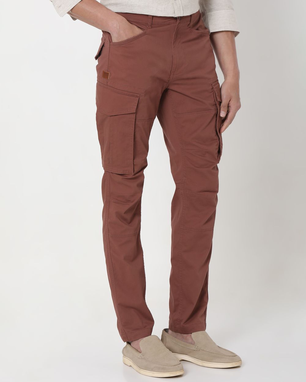 Brown Slim Fit Cargo