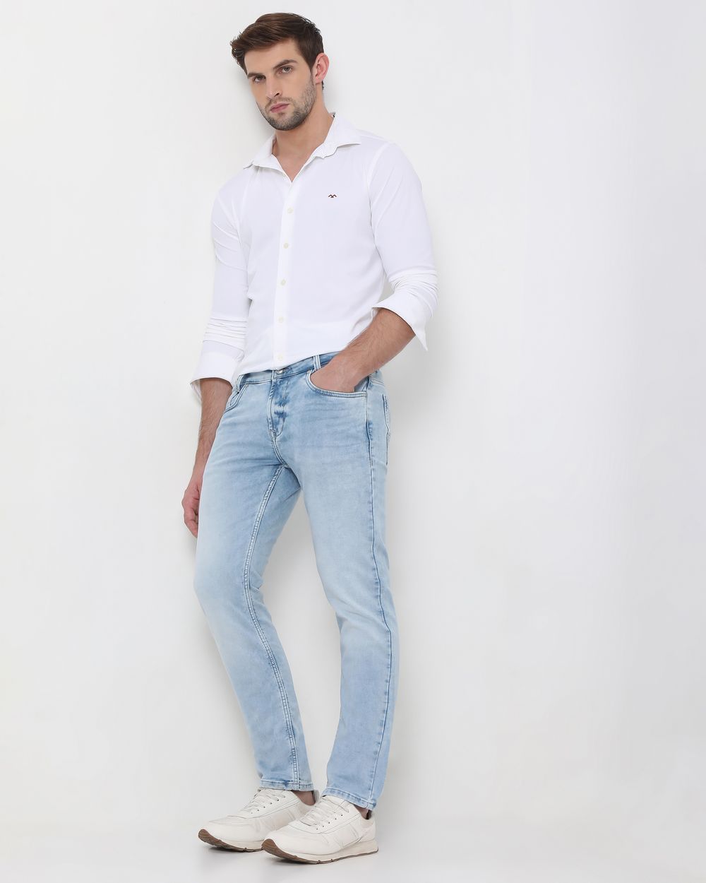Light Blue Super Slim Fit Denim Deluxe Stretch Jeans