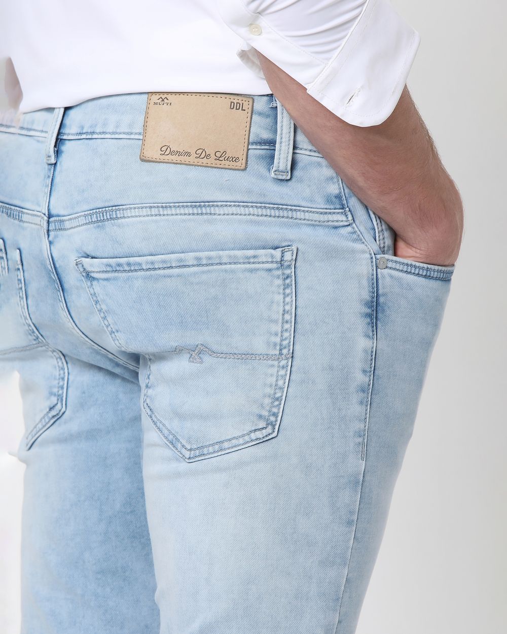 Light Blue Super Slim Fit Denim Deluxe Stretch Jeans