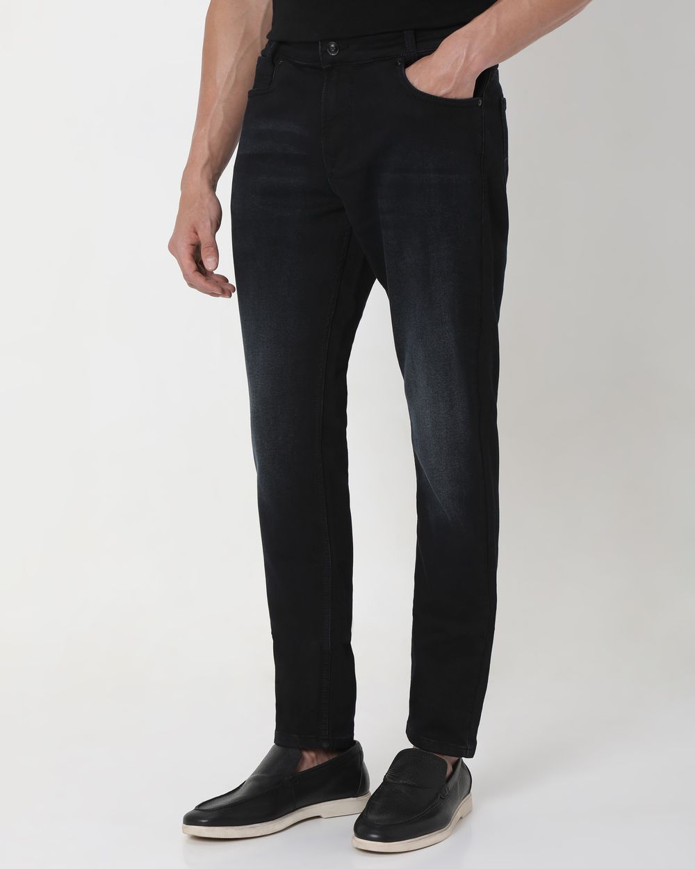 Black Skinny Fit Denim Deluxe Stretch Jeans