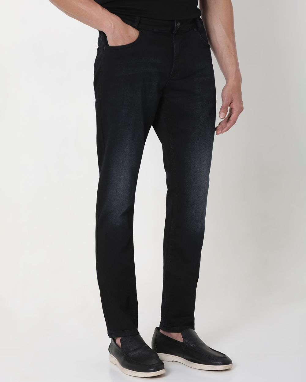 Black Skinny Fit Denim Deluxe Stretch Jeans