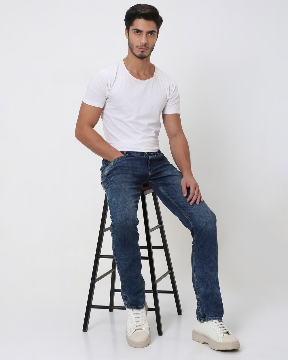 Dark Indigo Blue Super Slim Fit Originals Stretch Jeans