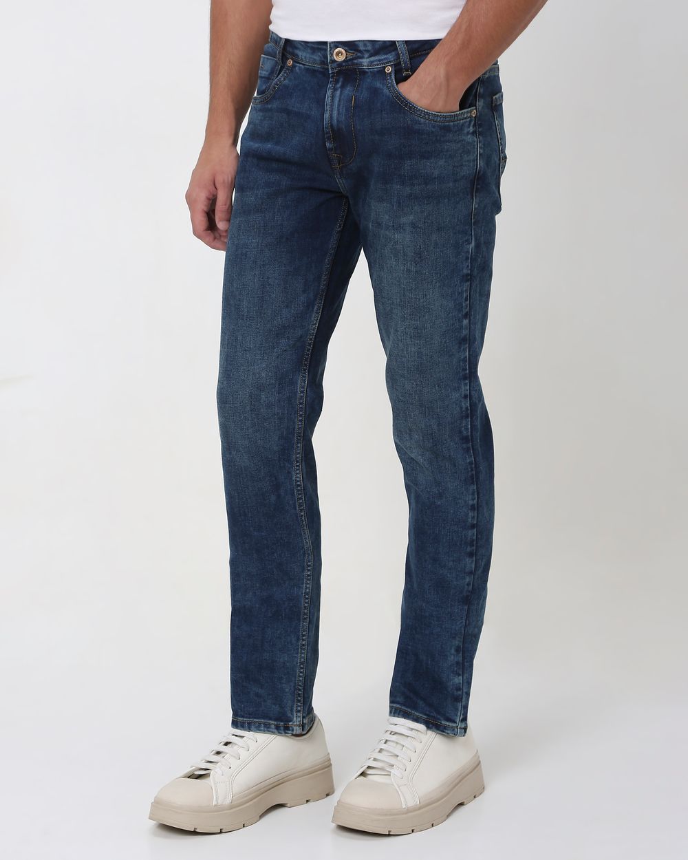 Dark Indigo Blue Super Slim Fit Originals Stretch Jeans