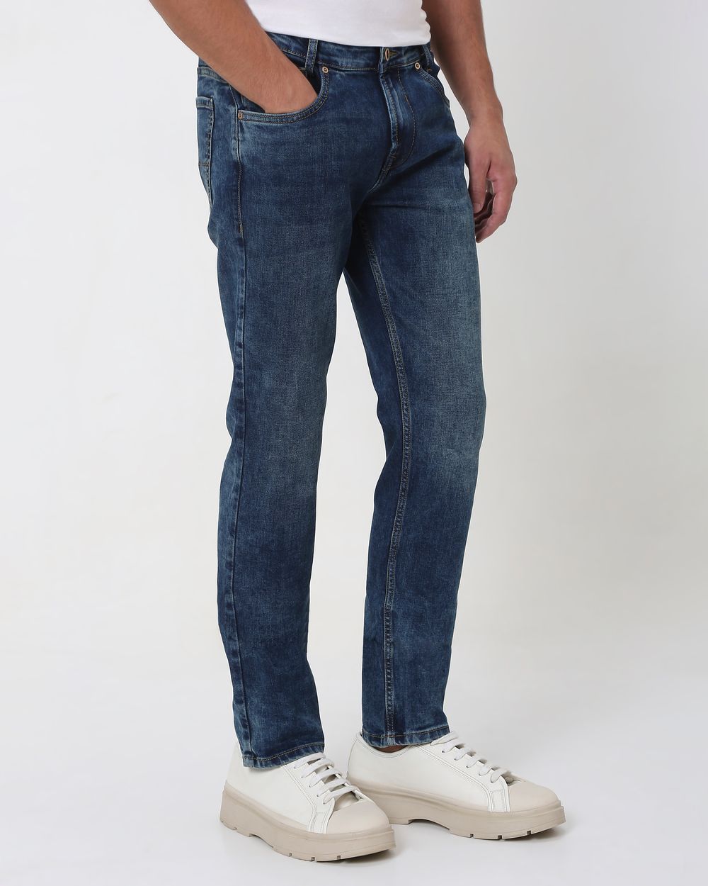 Dark Indigo Blue Super Slim Fit Originals Stretch Jeans