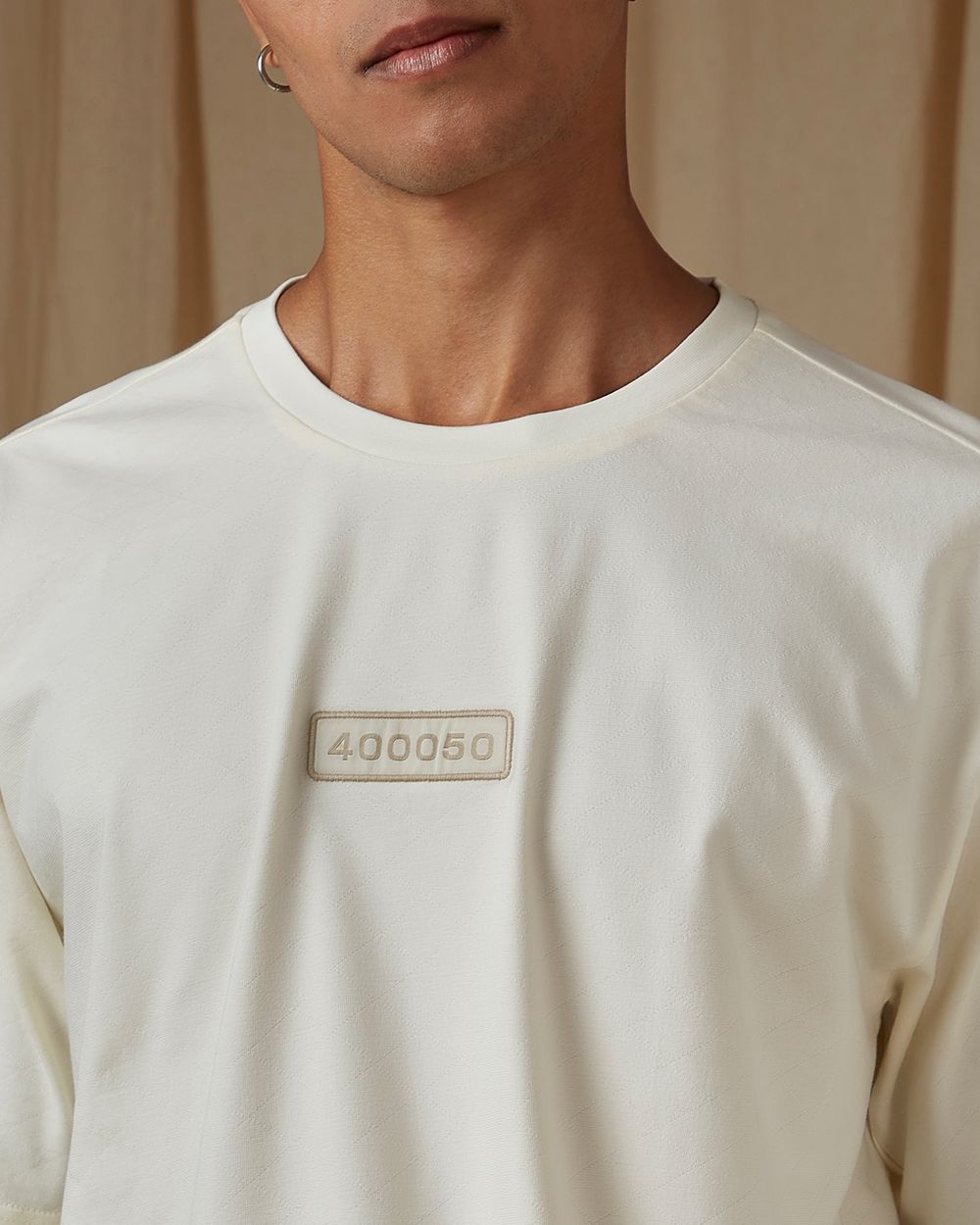 Off White Badged Oversized Loose Fit Tee