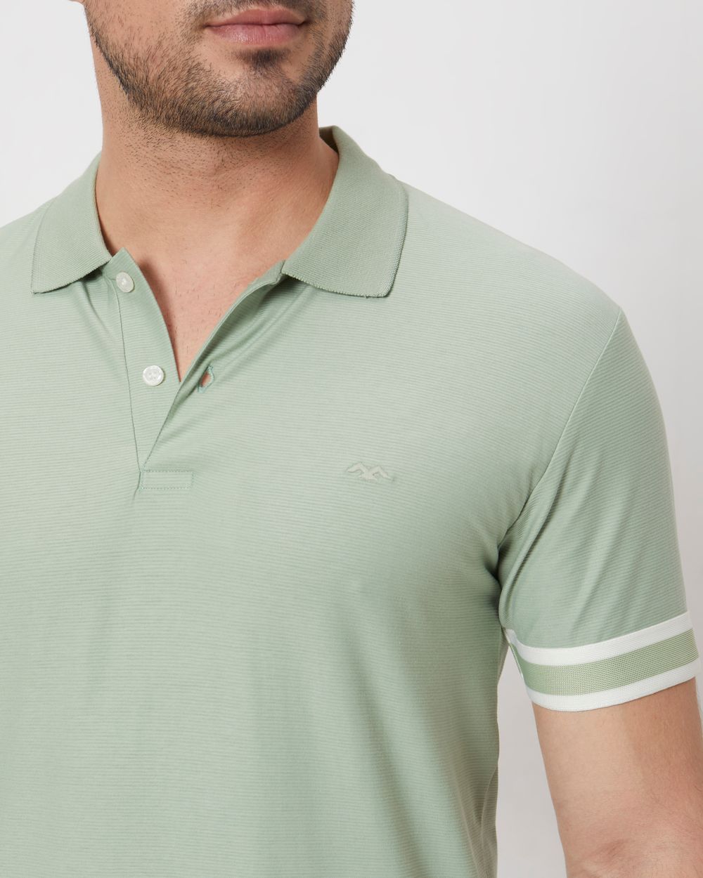 Green Textured Plain Slim Fit Jersey T-Shirt