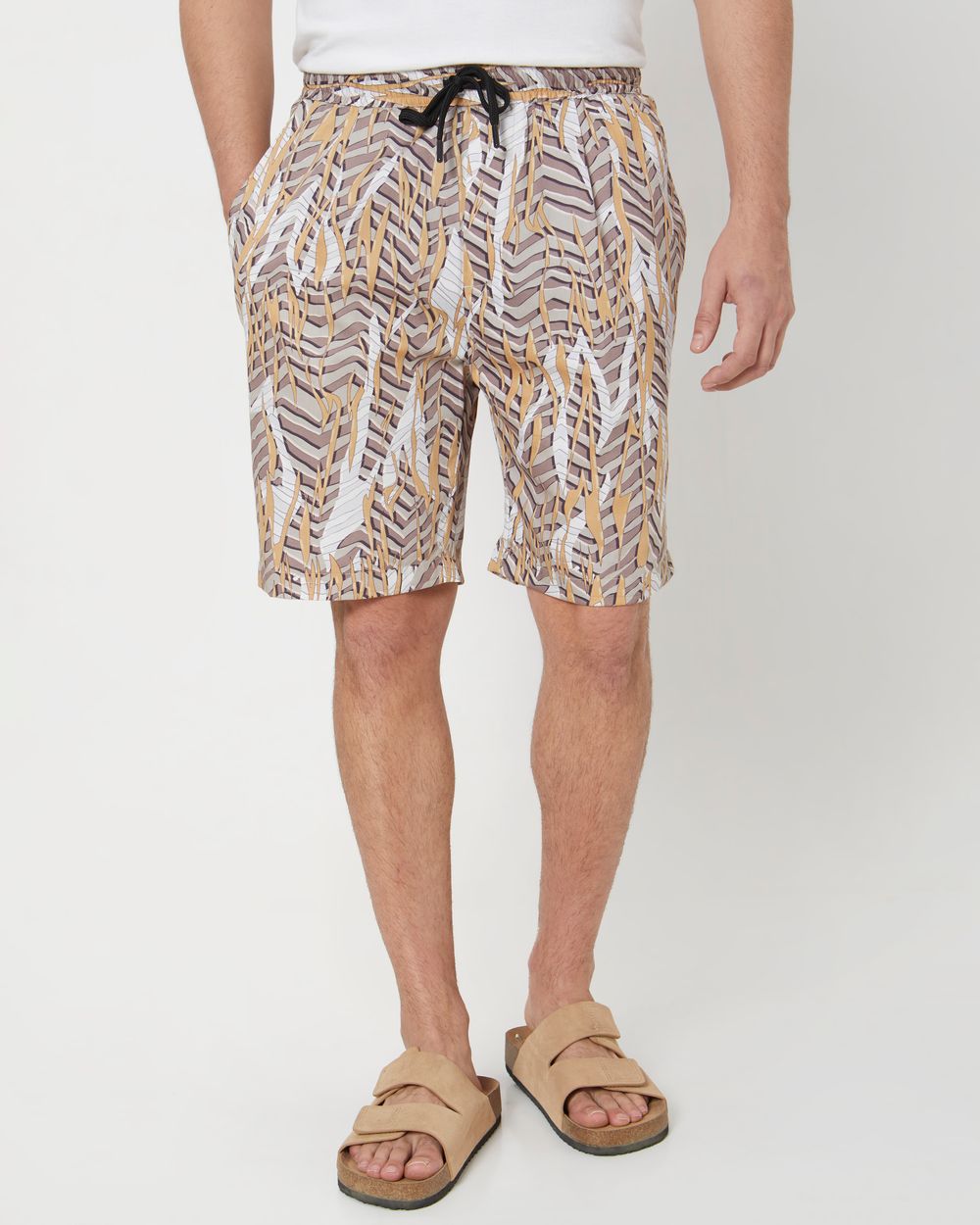 Light Khaki Athleisure Shorts