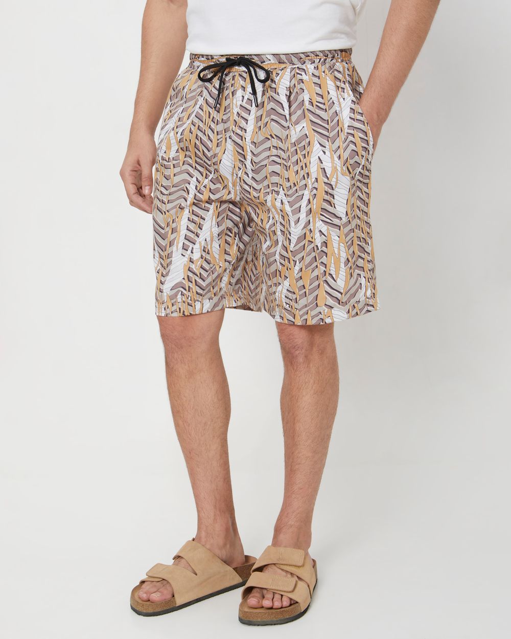 Light Khaki Athleisure Shorts