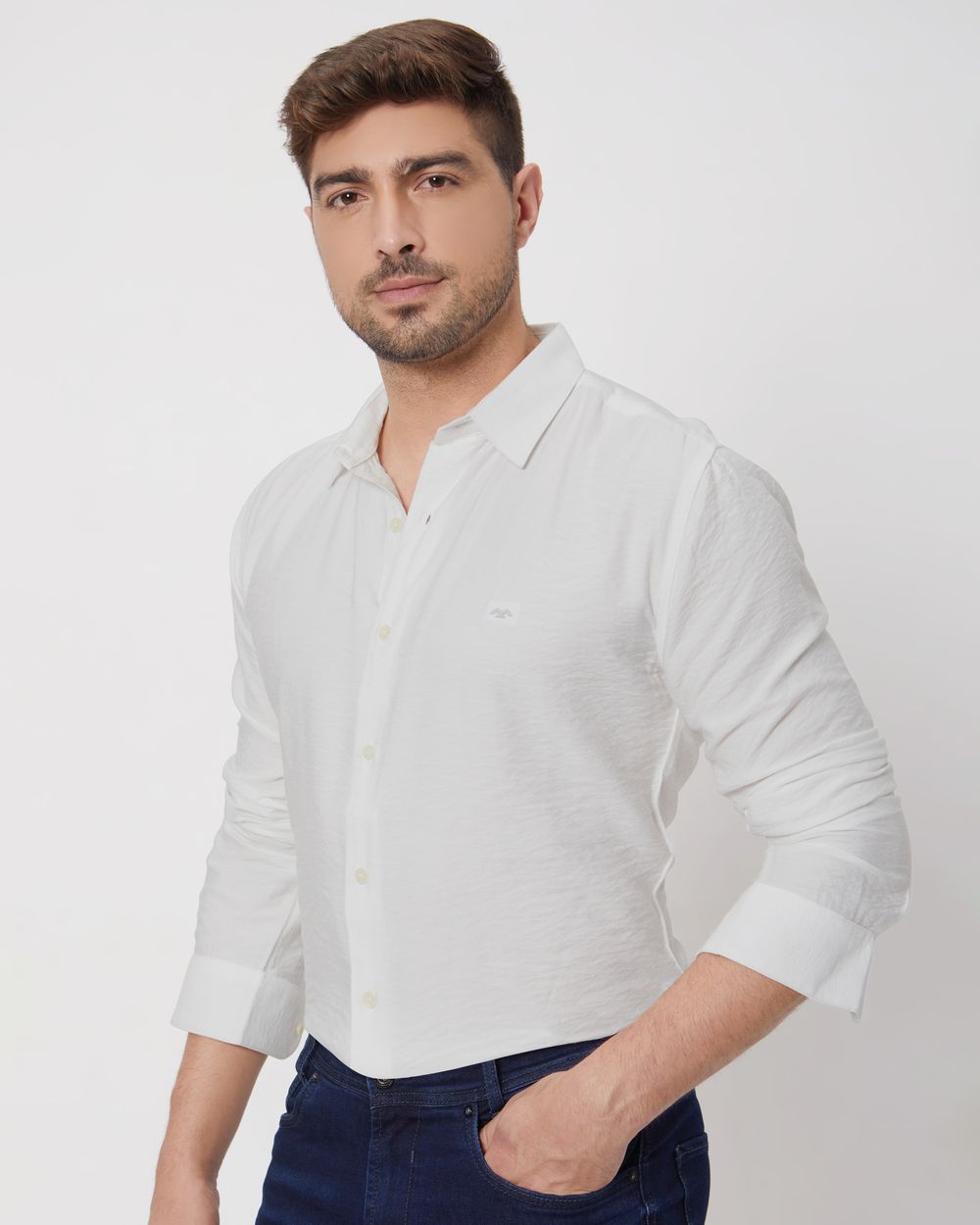 Mufti white hooded shirt deals