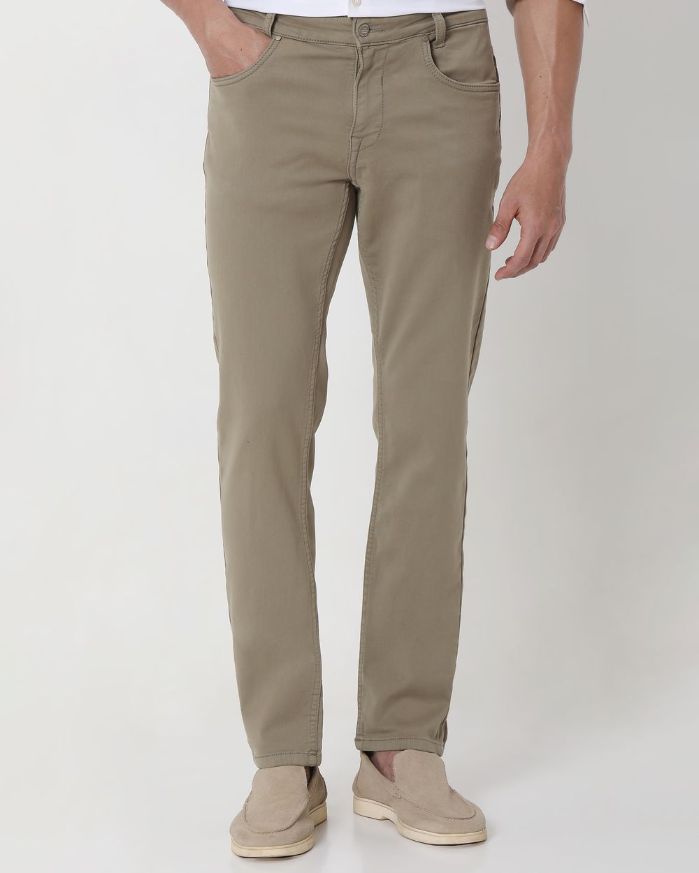 Light Olive Super Slim Fit Superstretch Coloured Jeans