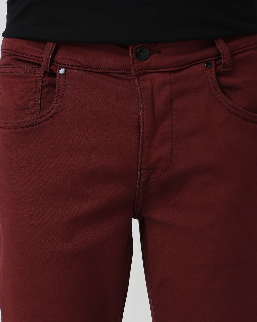 Maroon Super Slim Fit Superstretch Coloured Jeans