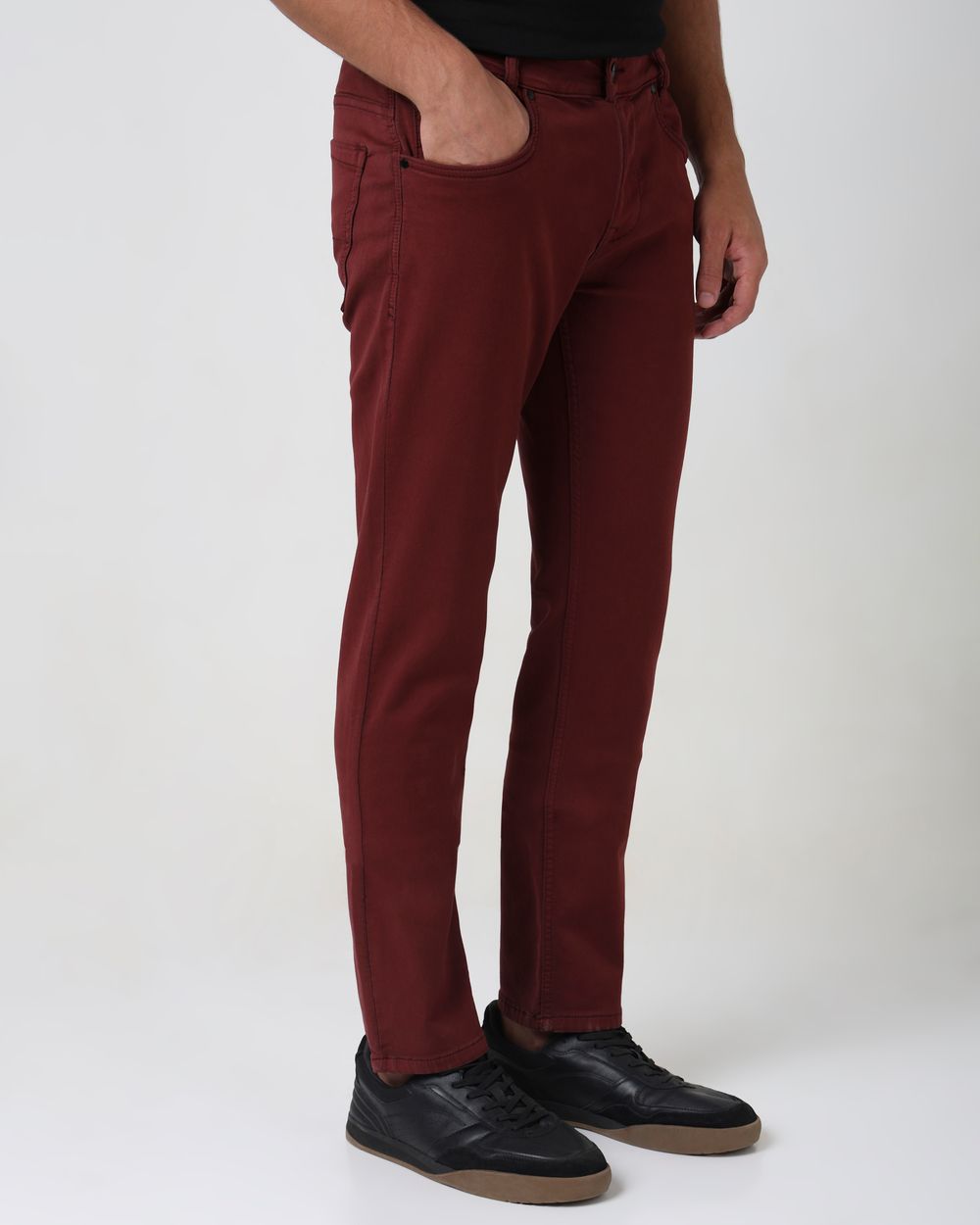Maroon Super Slim Fit Superstretch Coloured Jeans