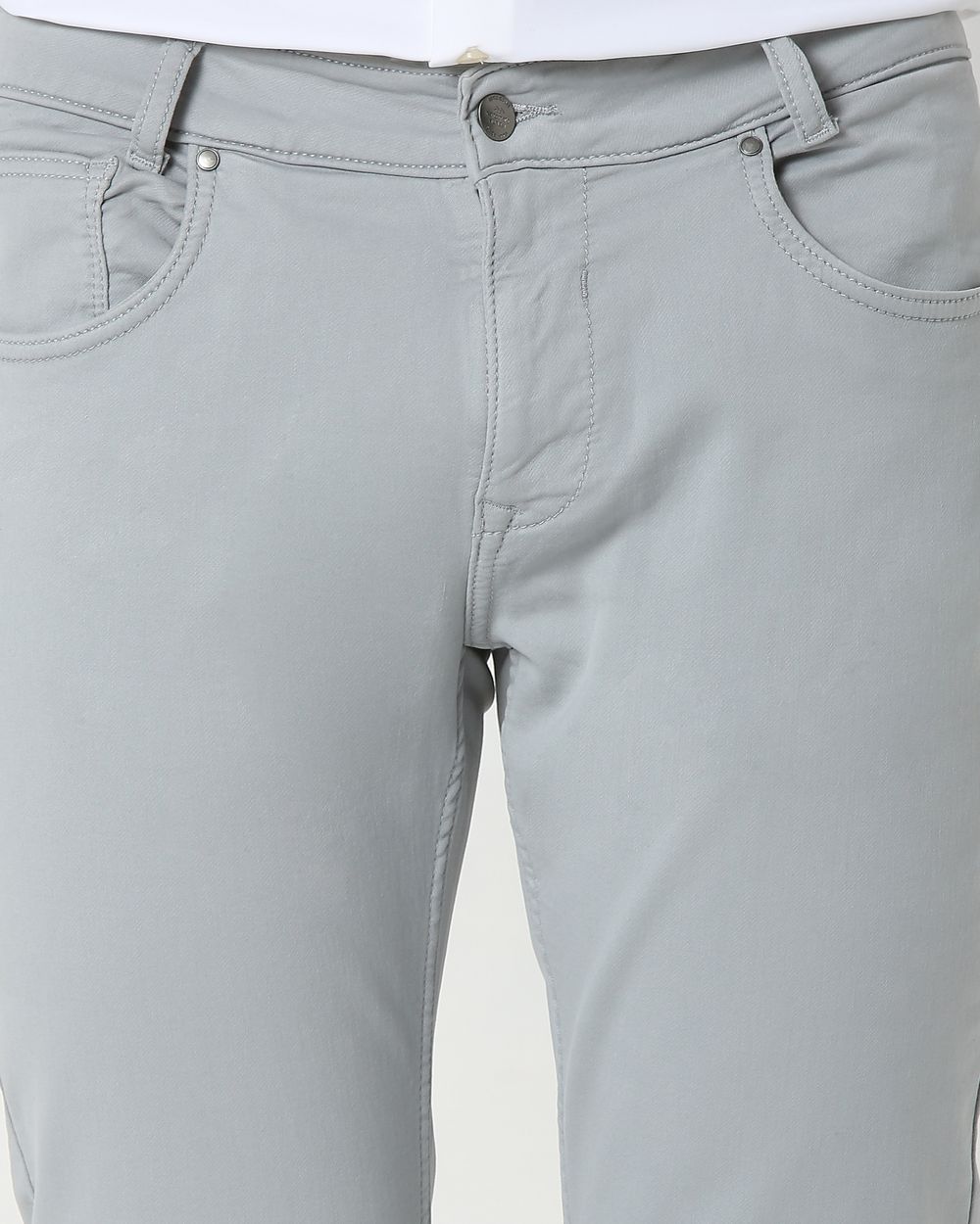 Light Grey Super Slim Fit Superstretch Coloured Jeans