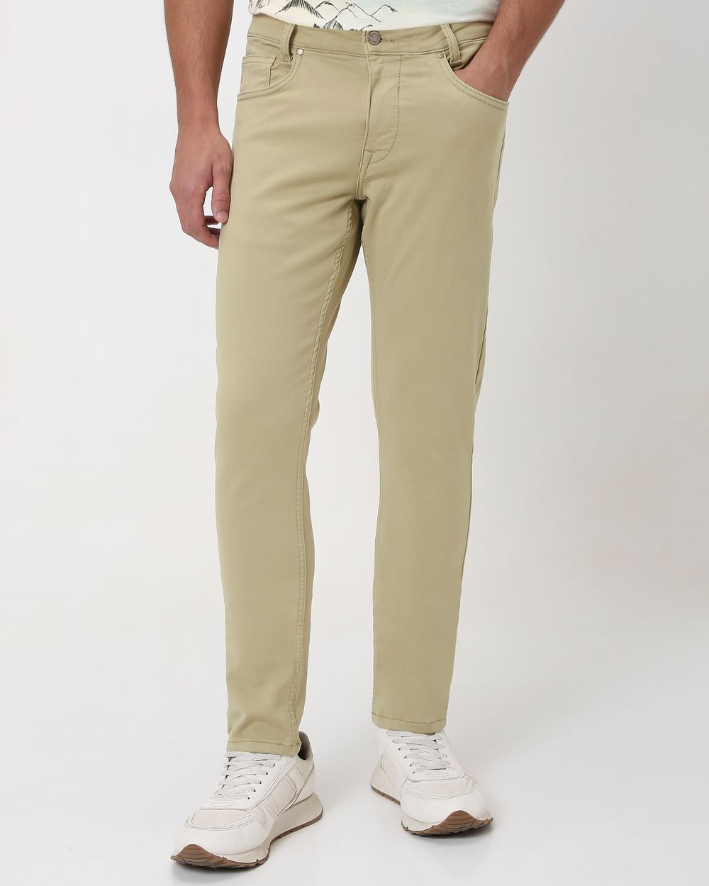 Light Green Skinny Fit Superstretch Coloured Jeans