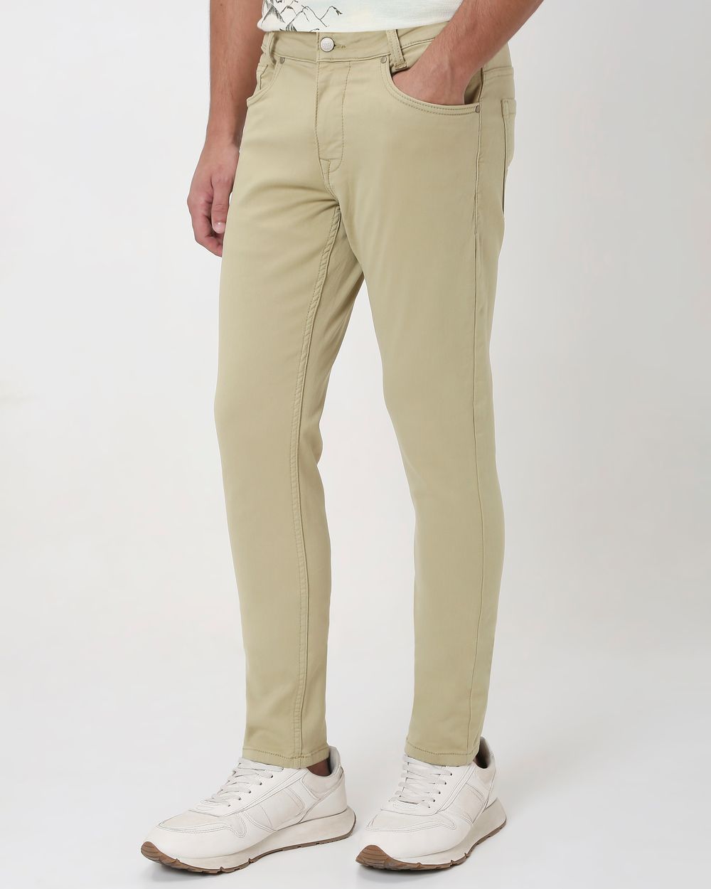 Light Green Skinny Fit Superstretch Coloured Jeans