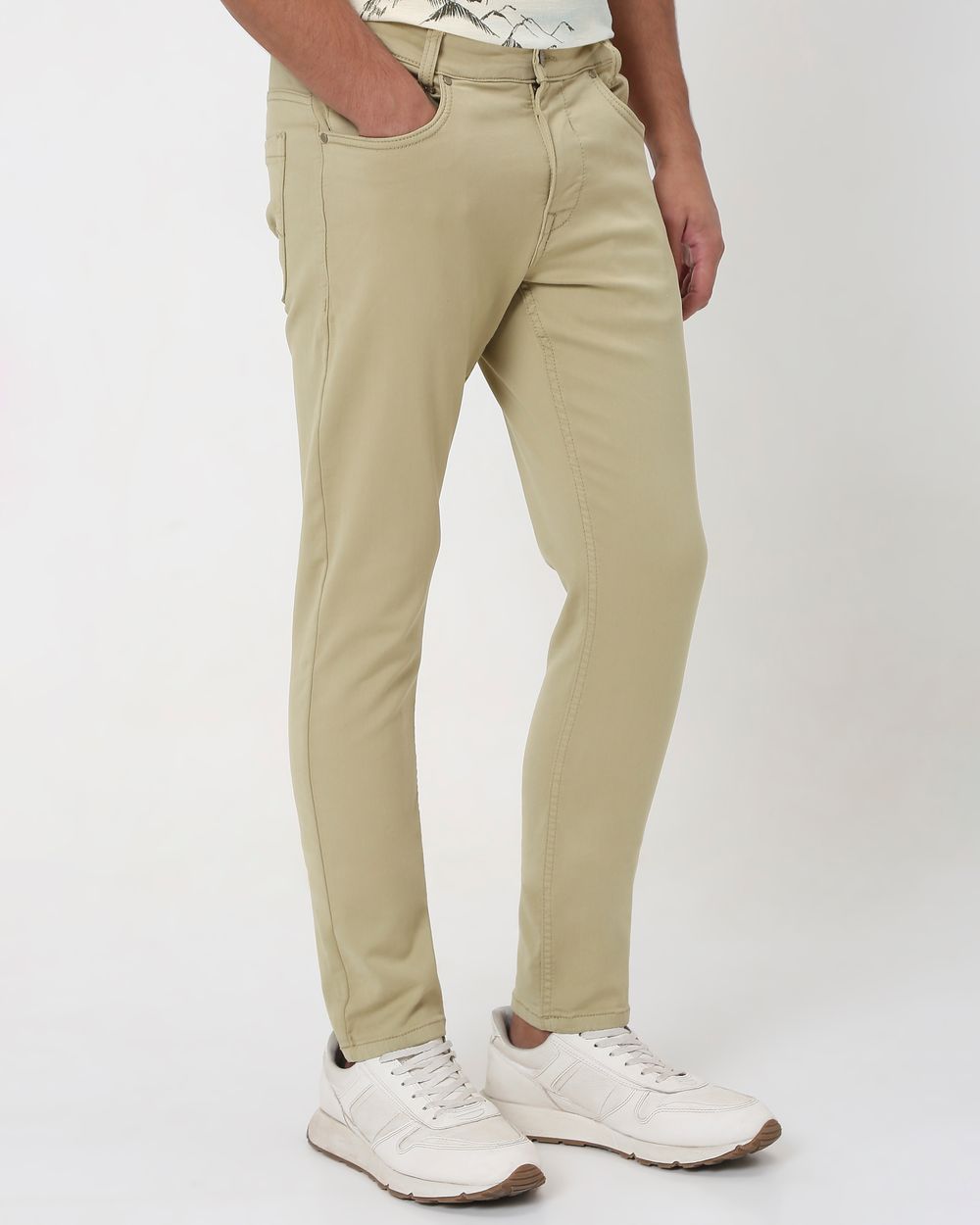 Light Green Skinny Fit Superstretch Coloured Jeans
