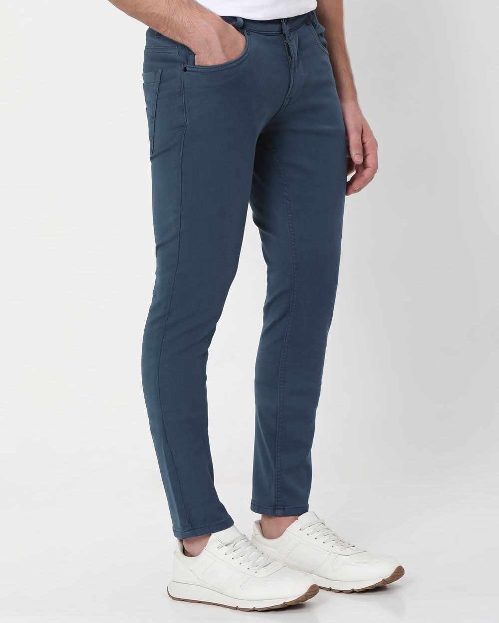 Blue Skinny Fit Superstretch Coloured Jeans