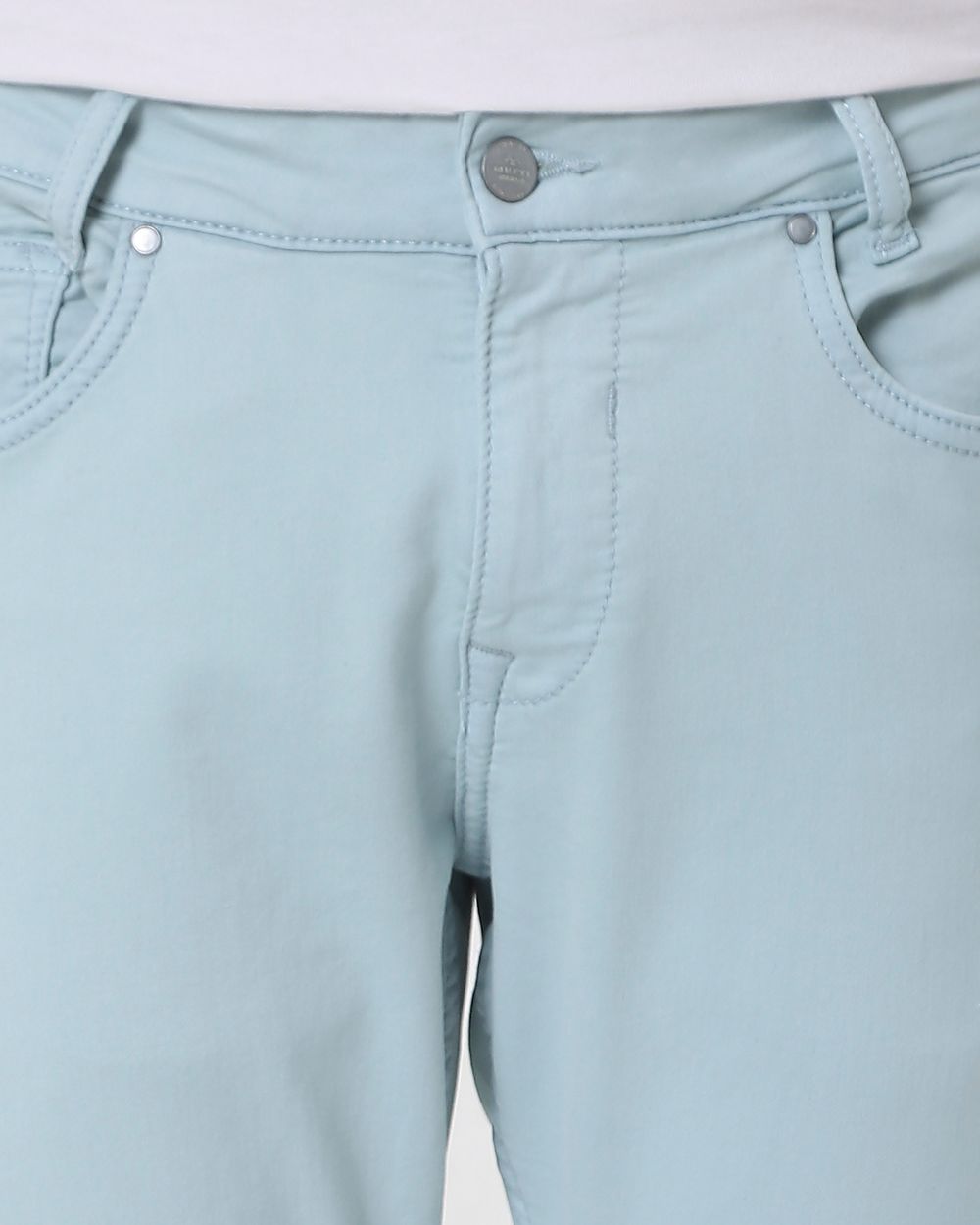 Light Blue Skinny Fit Superstretch Coloured Jeans