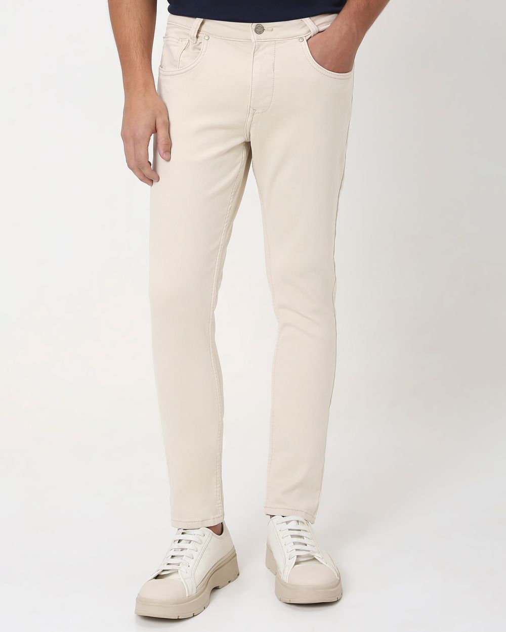 Off White Skinny Fit Superstretch Coloured Jeans