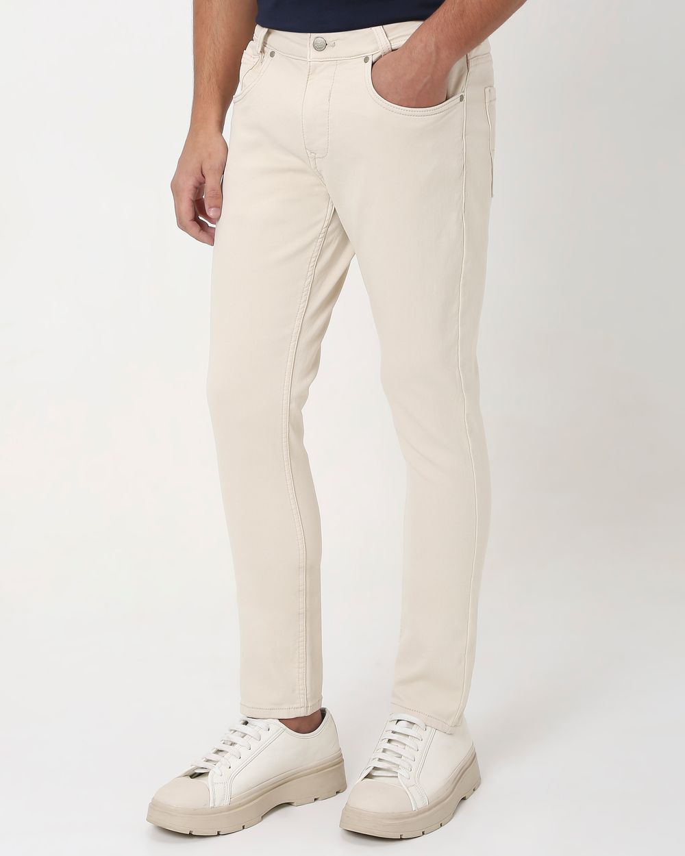 Off White Skinny Fit Superstretch Coloured Jeans