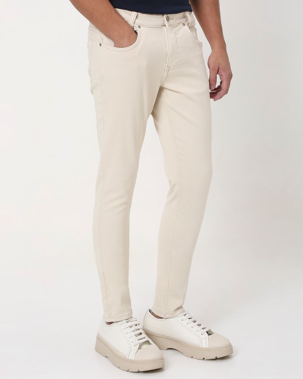 Off White Skinny Fit Superstretch Coloured Jeans