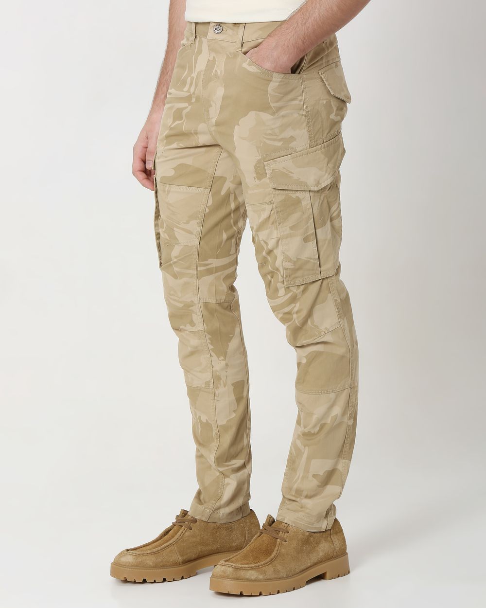 Khaki Slim Fit Cargo
