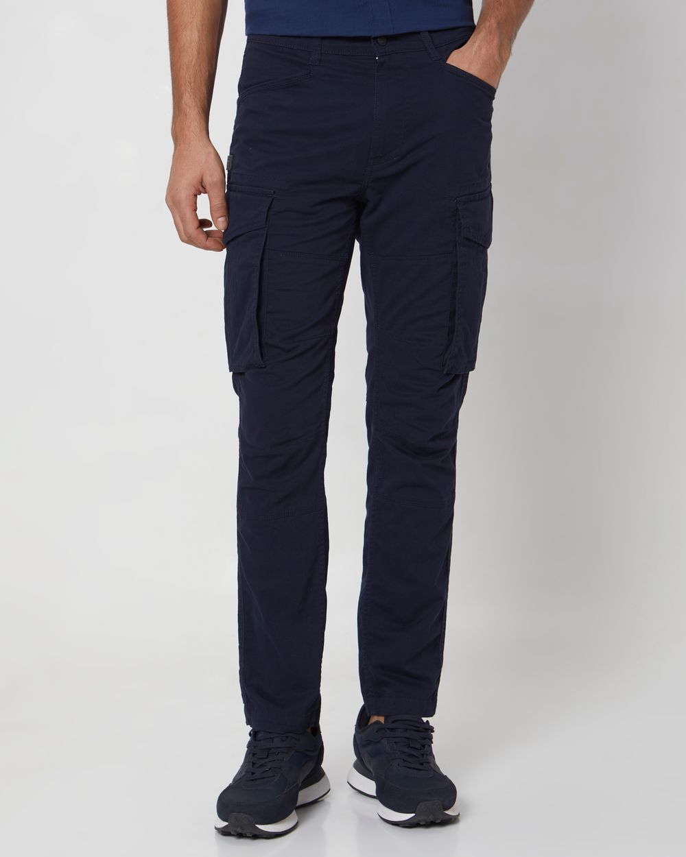 Navy Slim Fit Cargo