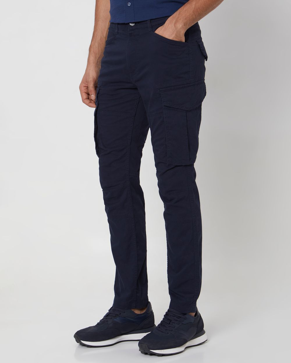 Navy Slim Fit Cargo