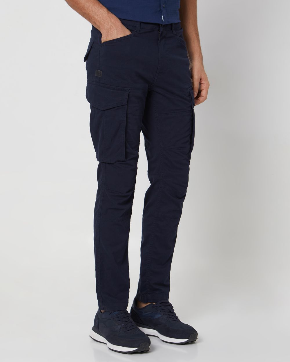Navy Slim Fit Cargo