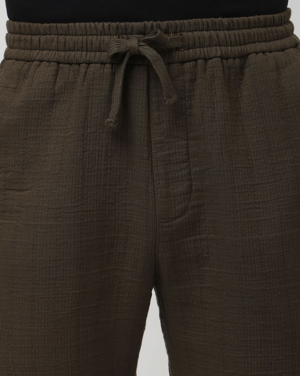 Olive Relaxed Fit Drawstring Trouser