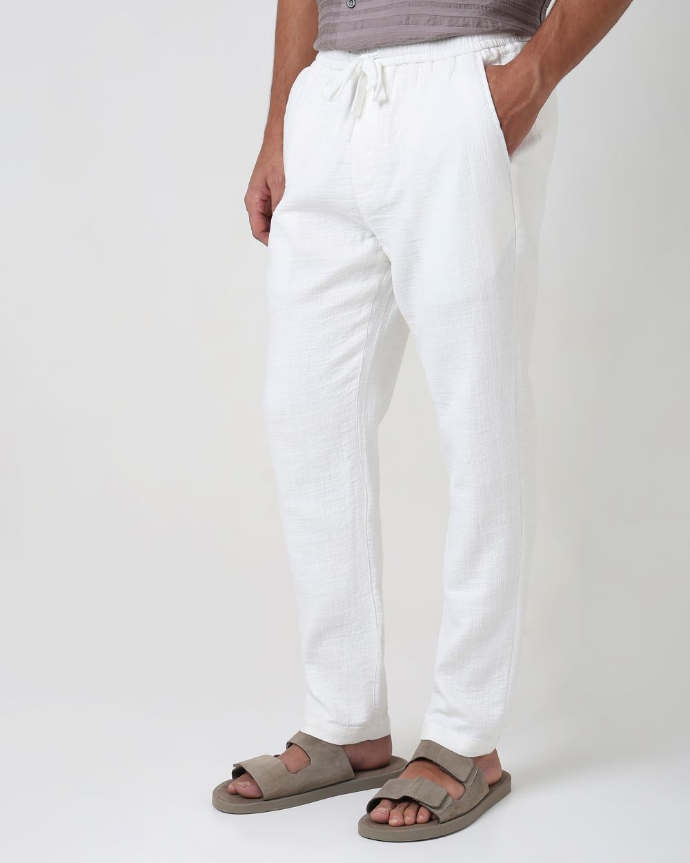 Off White Relaxed Fit Drawstring Trouser