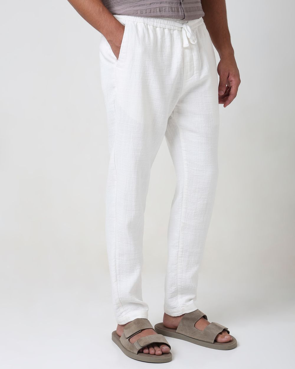 Off White Relaxed Fit Drawstring Trouser