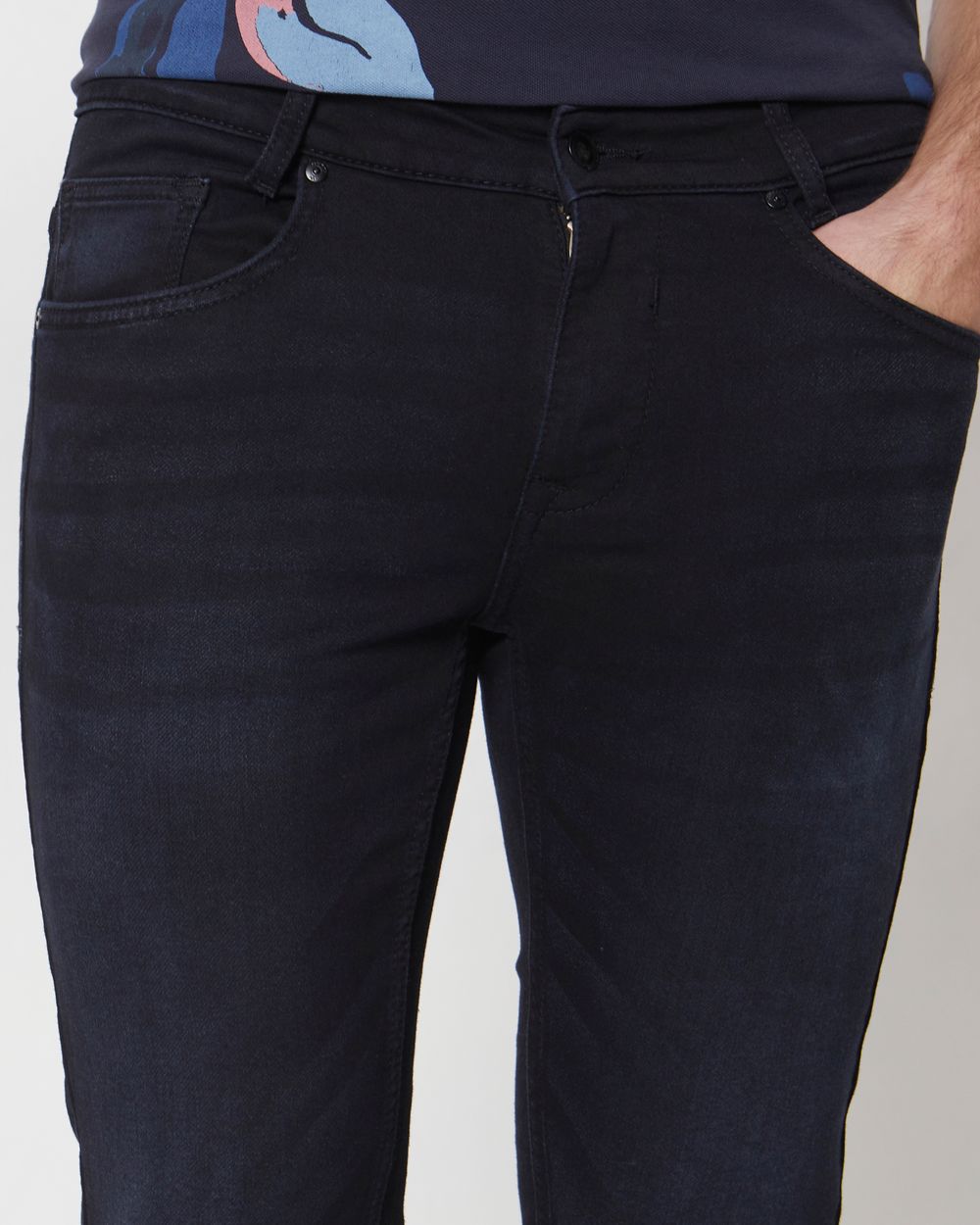 Black Ankle Length Denim Deluxe Stretch Jeans