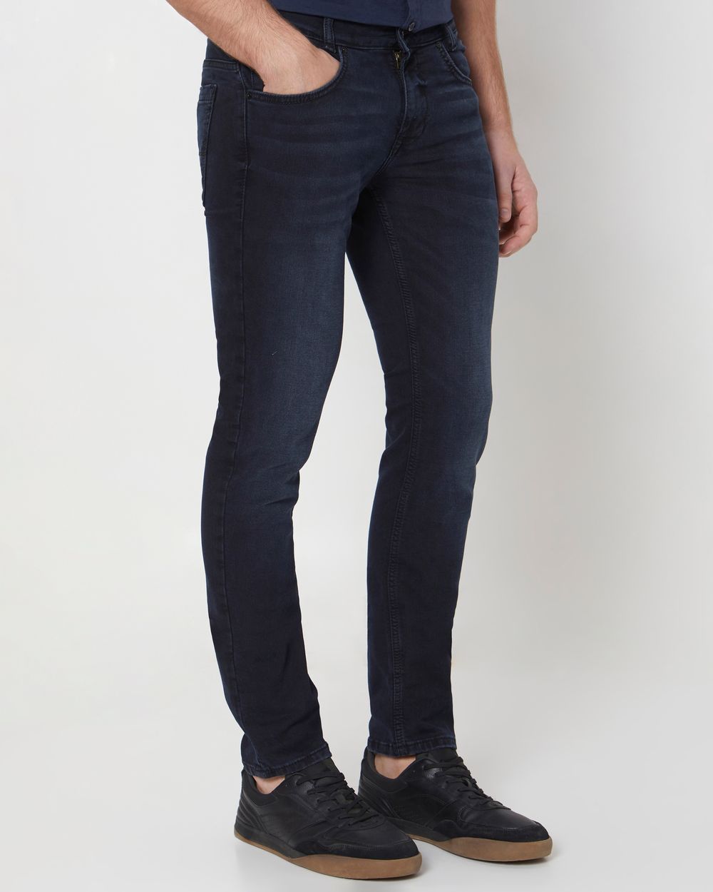 Blue Black Super Slim Fit Denim Deluxe Stretch Jeans